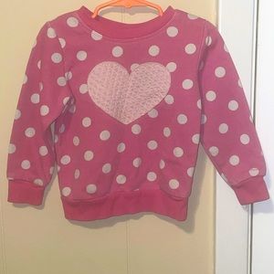 Little girls Polka dot sweatshirt